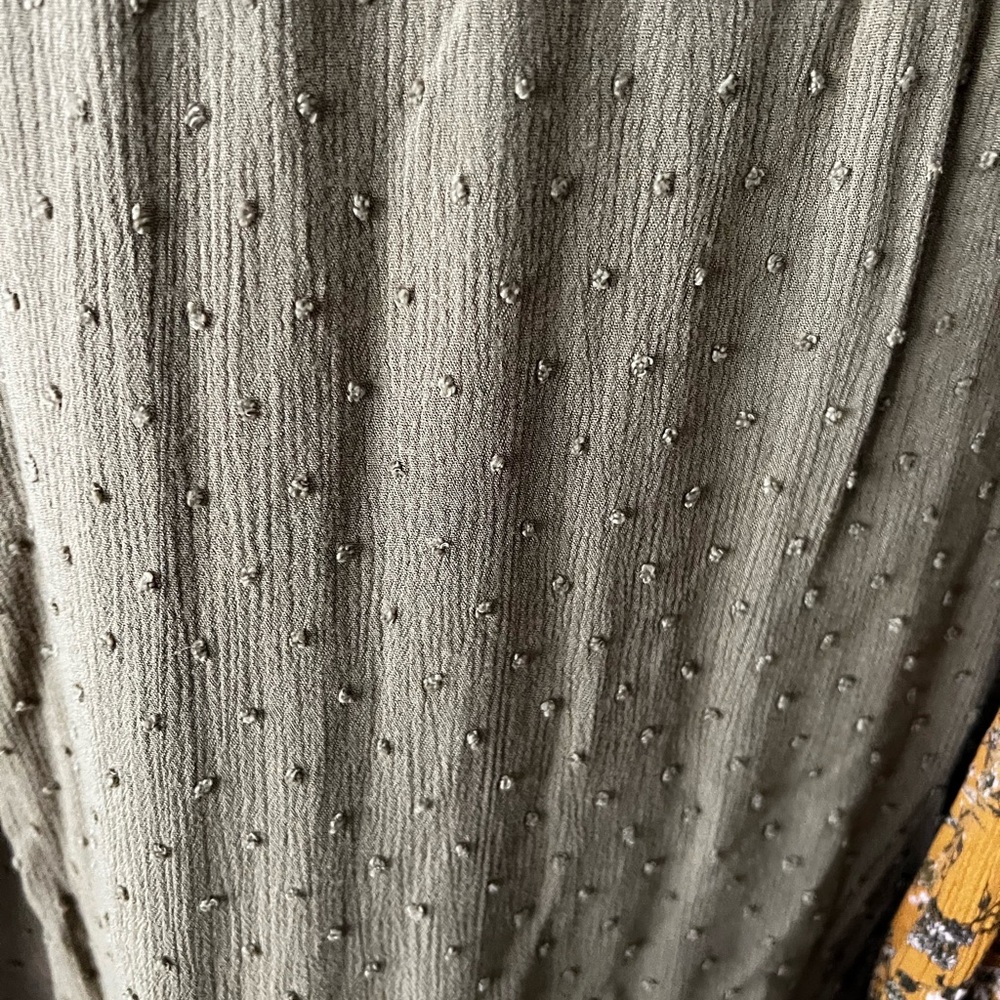 ODDY Floral Mustard and Olive Women's Top - Picture 3 of 6